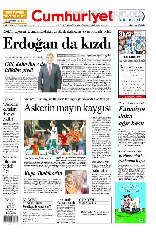 Cumhuriyet Gazetesi 21 Mays 2009
Cumhuriyet Gazetesi 21 Mays 2009
