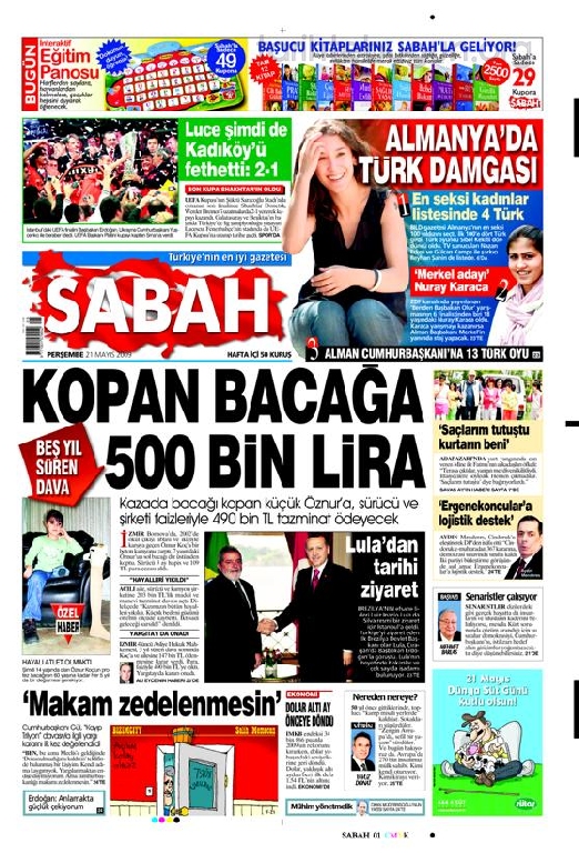 Sabah Gazetesi 21 Mays 2009
Sabah Gazetesi 21 Mays 2009
Anahtar kelimeler: Sabah 
