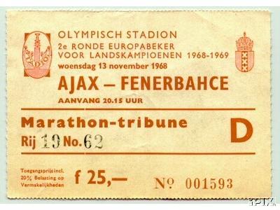 13 Kasm 1968'de
 Ajax - Fenerbahe ma bileti

